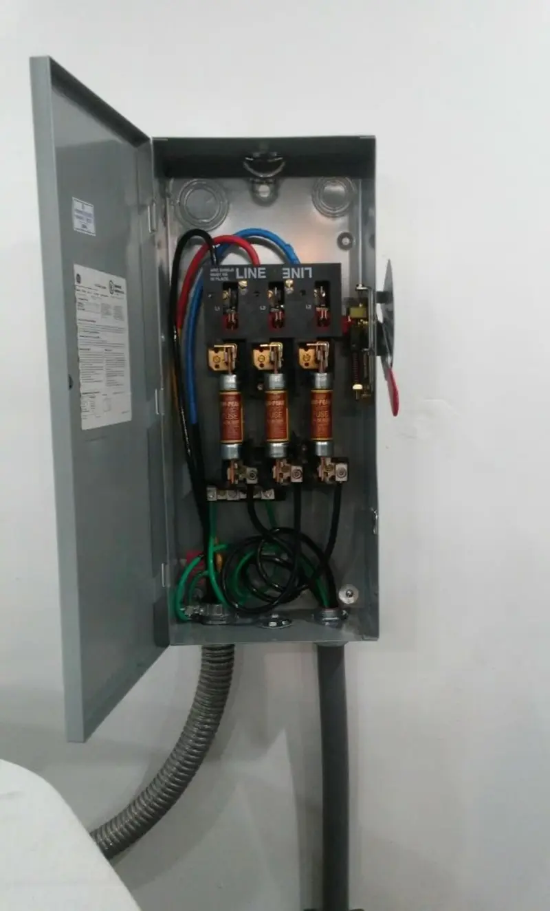 Three-phase disconnect switch installed for Electrical Wiring & Rewiring in Cocoa West